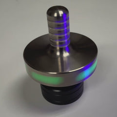 CountyComm - Tip Top Extreme - Tungsten / Titanium / UGM Glow - Spinning Top + Delrin Stand by Maratac®