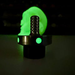 CountyComm - Tip Top Extreme - Tungsten / Titanium / UGM Glow - Spinning Top + Delrin Stand by Maratac®