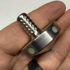 CountyComm - Tip Top Extreme - Tungsten / Titanium / UGM Glow - Spinning Top + Delrin Stand by Maratac®