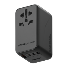 1-World Universal 4-Port Travel GaN Charger 140W + USB-C Cable