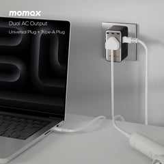 1-World² 205W 7-Port Dual AC Travel Adapter