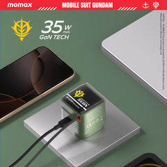 1-Charge+ 1-Port GaN Charger With Built-In USB-C Cable 35W