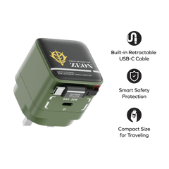 1-Charge+ 1-Port GaN Charger With Built-In USB-C Cable 35W