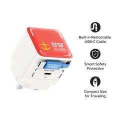 1-Charge+ 1-Port GaN Charger With Built-In USB-C Cable 35W