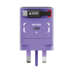 1-Charge+ 1-Port GaN Charger With Built-In USB-C Cable 65W