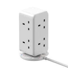 1-Charge Work Flow 6-Outlet GaN Power Tower 35W with USB Ports