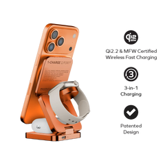 1-Charge Q.Port² Qi2.2 3-in-1 Magnetic Wireless Charging Station