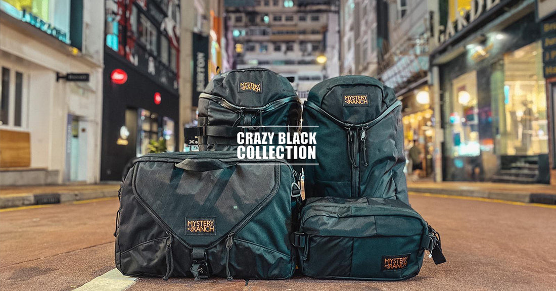 Mystery Ranch Crazy Black Collection.