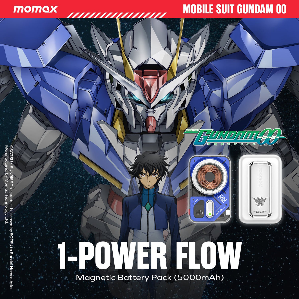1-Power Flow 5000mAh magnetic power bank