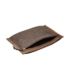 Civic Flat Pouch - Waxed Tan