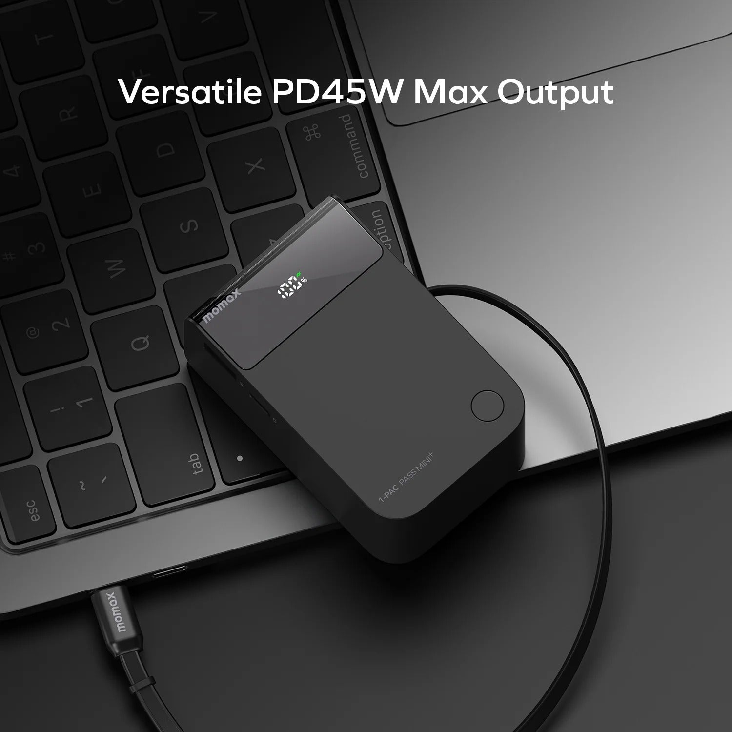 1-Pac Pass Mini⁺ 10000mAh 2in1 Battery Pack with Built-in Retractable Cable MOMAX Power Bank Suburban.